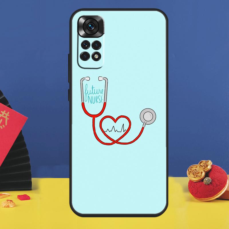 

Stethoscope Heart Medical Nurse Phone Case For Xiaomi Redmi Note 14 Pro 13 12 11 9 10 15 Pro Plus 10C 12C 14C 13C 15C Cover Redmi 13C