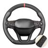 Car Steering Wheel Cover Braid Black Suede Leather DIY Hand Sewing For Seat Leon Ateca Tarraco - Seat Cupra Leon