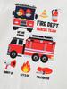 2026 Spring/Summer Kids' Fire Truck Print T-shirt - Short Sleeve & Round Neck