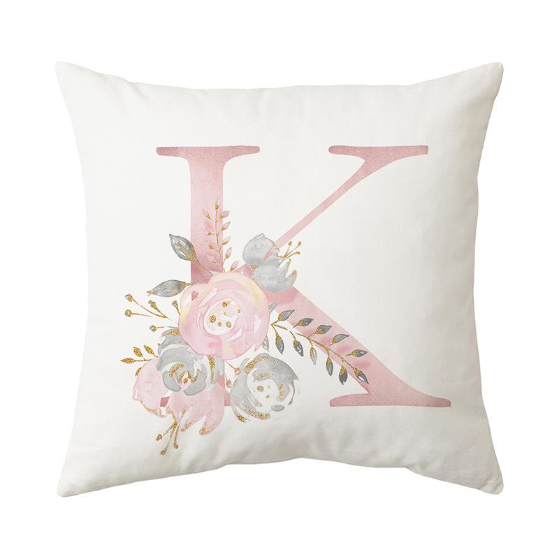 26 Letter Printed Cushion Cover Modern Simple Home Sofa Decoration Cushion Cover Bedroom Cushion Cover