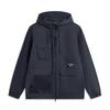 Li Ning Sports Lifestyle Serie Einfarbige Kapuzenjacke mit Reißverschluss, vielseitige Freizeitjacke für Herren, Dunkelblau AFDV651-3