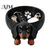 Schreibtisch-Schreibwaren-Aufbewahrung 3D-gedruckte Dackel-Schale, Harz-Hundeform-Schreibtisch-Organizer für Schlüssel, Schmuck, Organisation von kleinen Dekorationsgegenständen