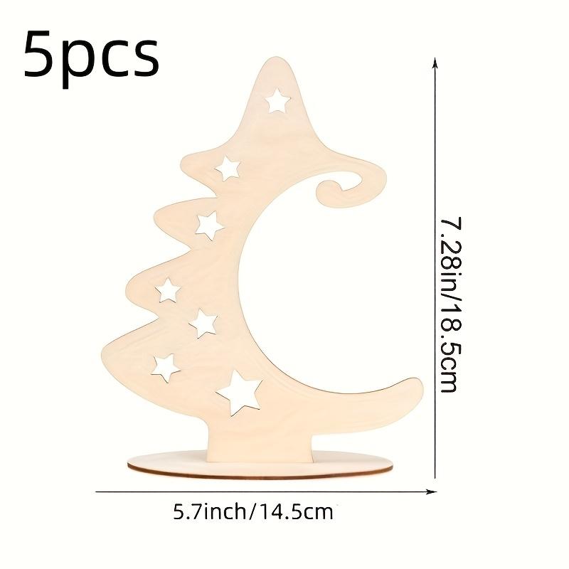 5/10pcs Christmas ornaments Wood Crafts Creative Home Decoration Festival Gifts Desktop Subtraction DIY Christmas Tree