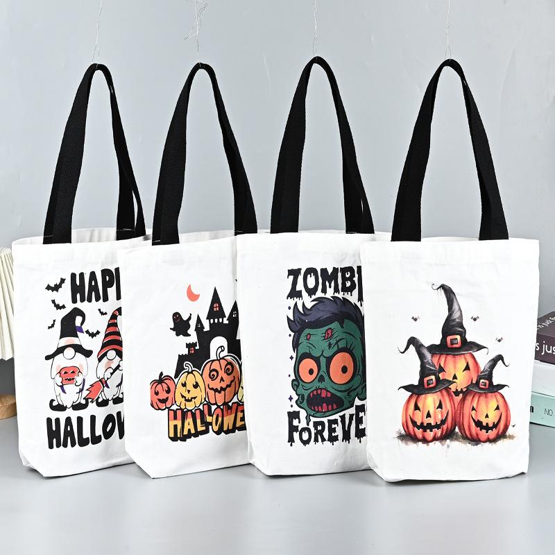 Cross-border halloween easter holiday party cotton bag christmas party ghost festival candy shopping bag canvas bag