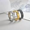 Punk Hip Hop Stainless Steel Roman Numeral Ring - European American Street Style Titanium Finger Ring