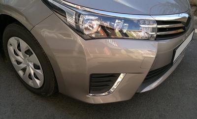 Covers for Fog Lights (2013-2016, Stainless Steel) for Toyota Corolla