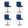 Day and Night - Day and Night Swivel Dining Chairs 4 Units Blue Fabric