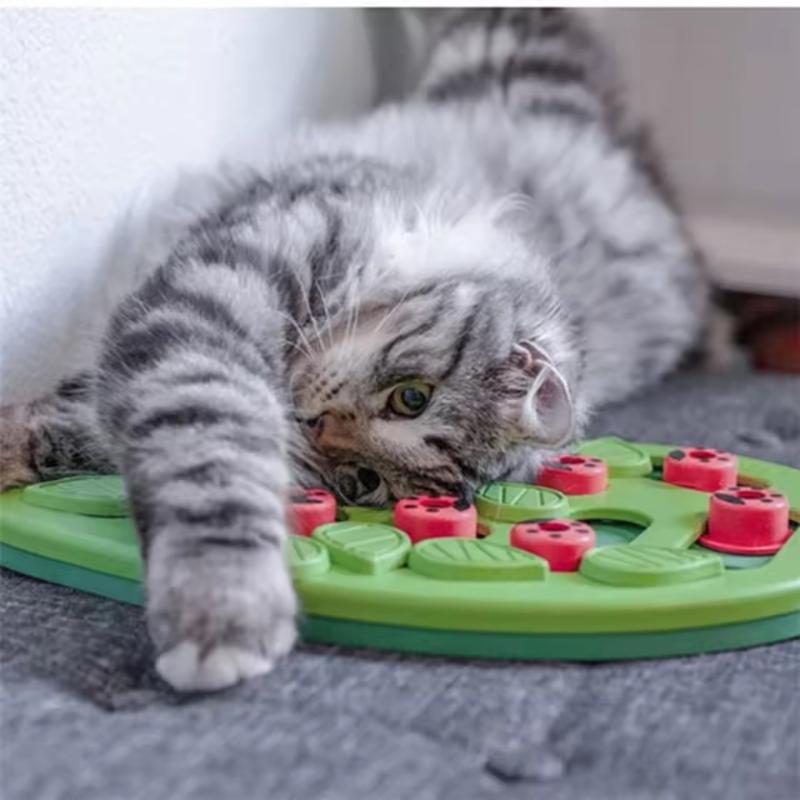 Interactive Cat Toy Maze Game Teasing Kitten Pet Puzzle With Bell Balls Funny Dig Hole Box Felt Tunnel Self-Entertaining Tool зелёный
