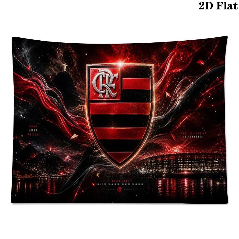 CR Flamengo Wall Tapestry Aesthetic Wall Hanging Printed Fabric Blanket Decorative Tapestries for Bedroom Living Room Home Decor