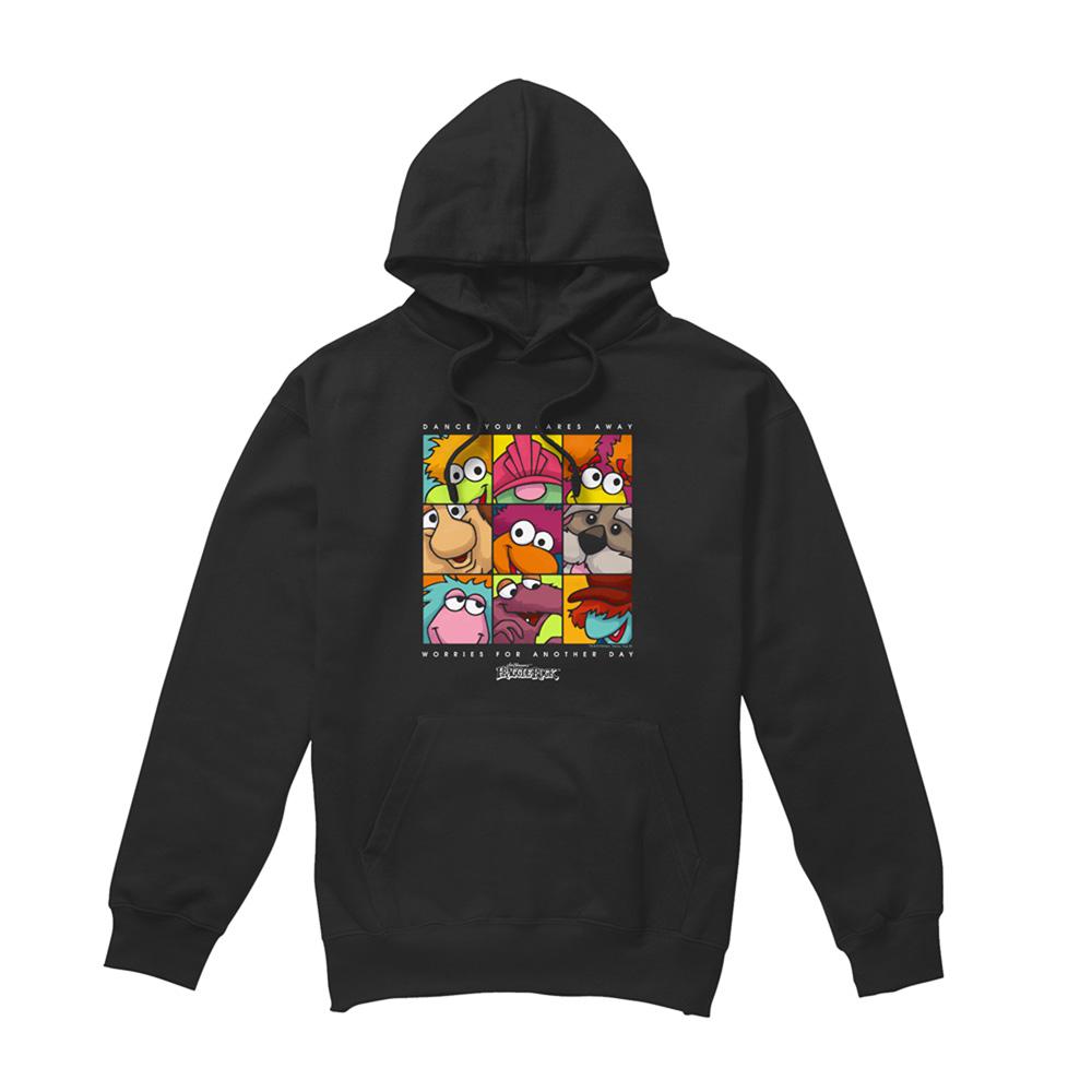 Fraggle Rock Unisex Adult Grid Squared Hoodie