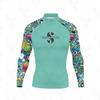 Langarm Rash Guard Badebekleidung Surfen Tauchen Wassersport Unisex Schnelltrocknend UV-Schutz