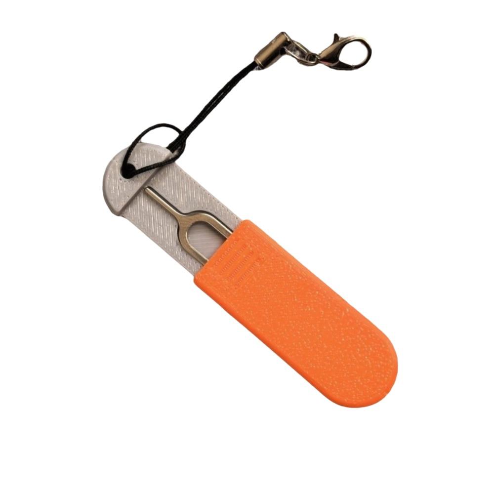 

with Eject Pin SIM Card Ejector Pin Storage Box with Keychain SIM Tray Tool Travel with Eject Pin помаранчевий