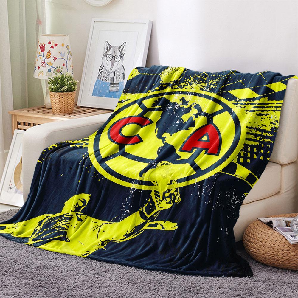 1PC Club America Patterned Flannel Blanket Suitable For All Seasons for Home Decor Warmth and Comfort Gifts Holiday Present