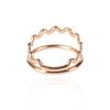 Mezmic White Magic Zigzag Double Gold Ring