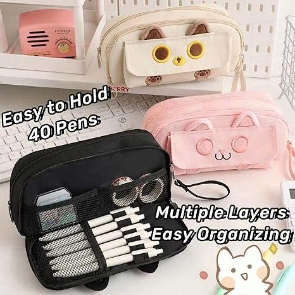 Multifunctional Pen Bag Large Capacity Pencil Case High Quality Pen Box  for School Office