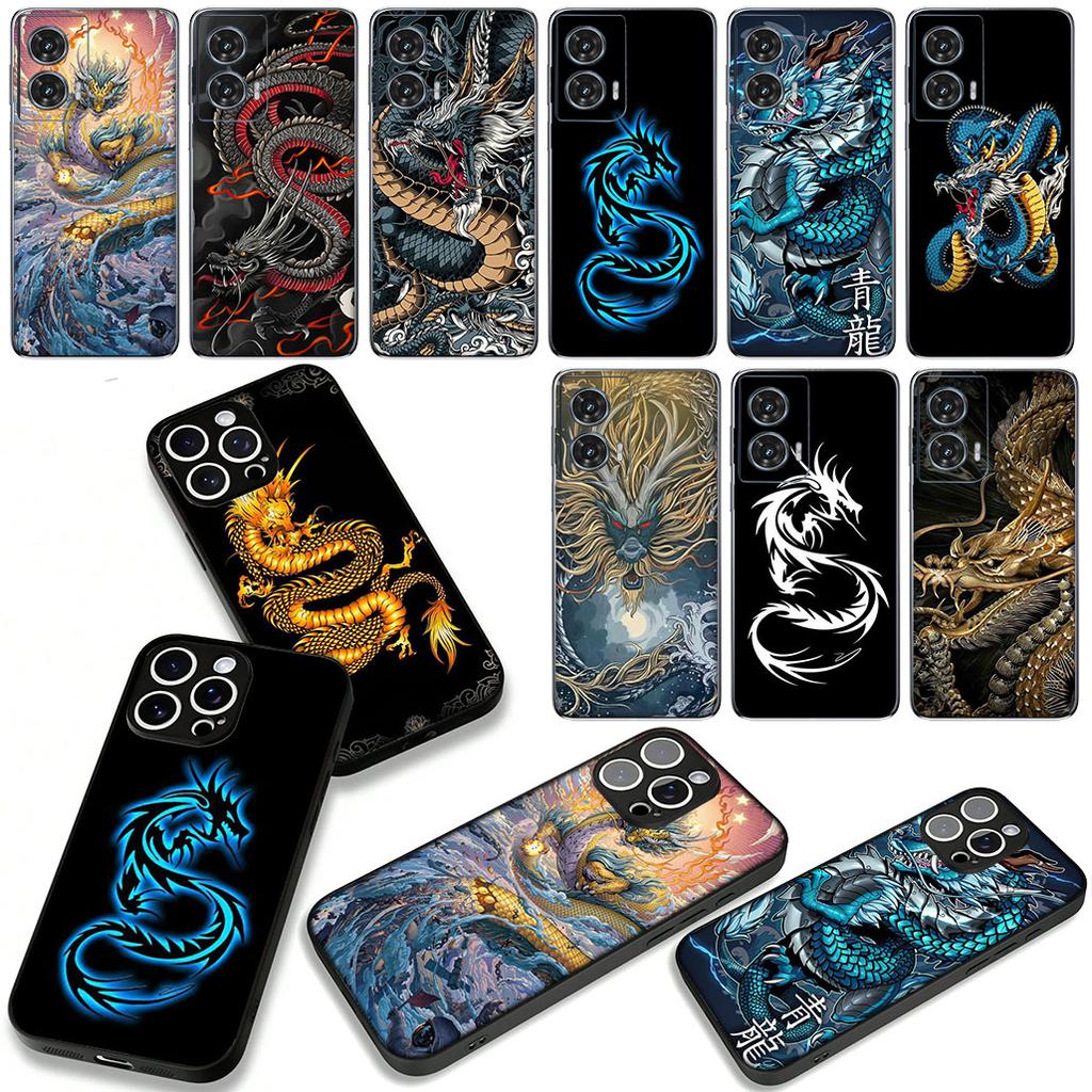 Black Dragon Cool Phone Cover Case for Xiaomi Redmi Note 14 12 13 ProPlus A3 Pro Plus 12C 13C 14C 5G 4G Casing