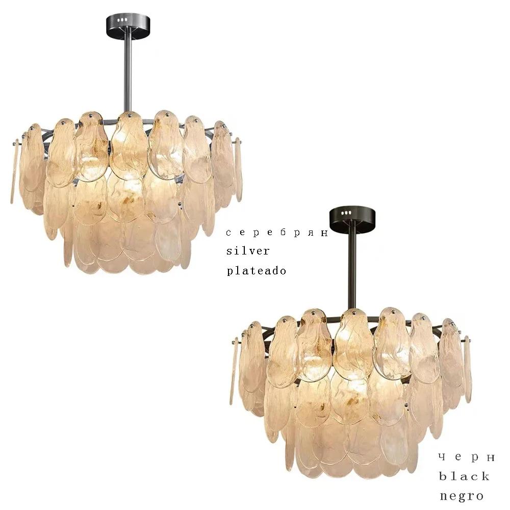 French style luxury living room pendant light LED light postmodern glass pendant light home decoration restaurant hotel lighting