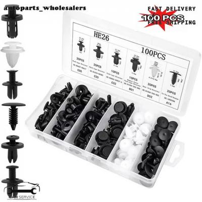100X For Toyota Fixing Fastener Kit Bumper Fender Liner Push Retainer Clips