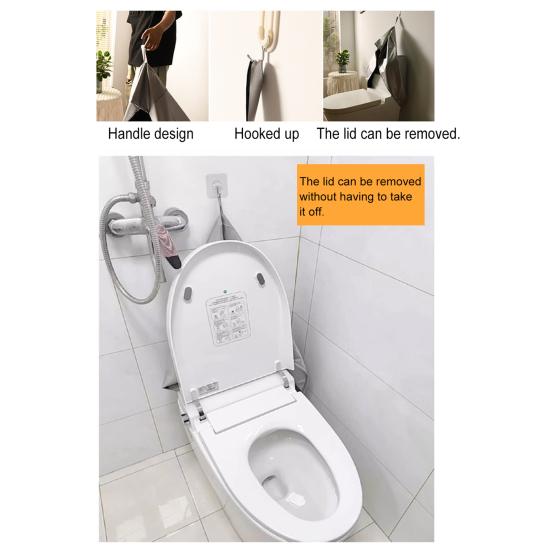 Yousheng Waterproof Toilet Cover Stain-Proof Fabric Easy to Clean Breathable Anti-Mildew Toilet Lid Cover for Home Bathroom Hotel Dormitory