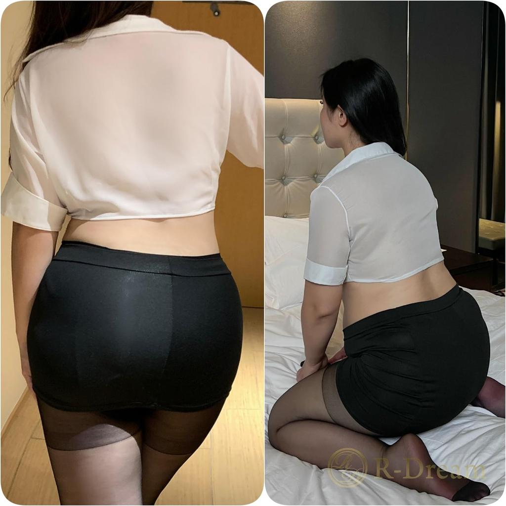 Secretary Cosplay Large Size Sexy Costume Open Chest Front Tie 2XL 4XL Teacher Office Lady Chubby Costume Lingerie Extreme Pervert Erotic Sex