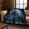 Ancient Creatures Dinosaur Ammonite Fossil Art Flannel Blanket,Cozy Soft Throw Blanket for Home Bedroom Bed Sofa Cover Gift Kid