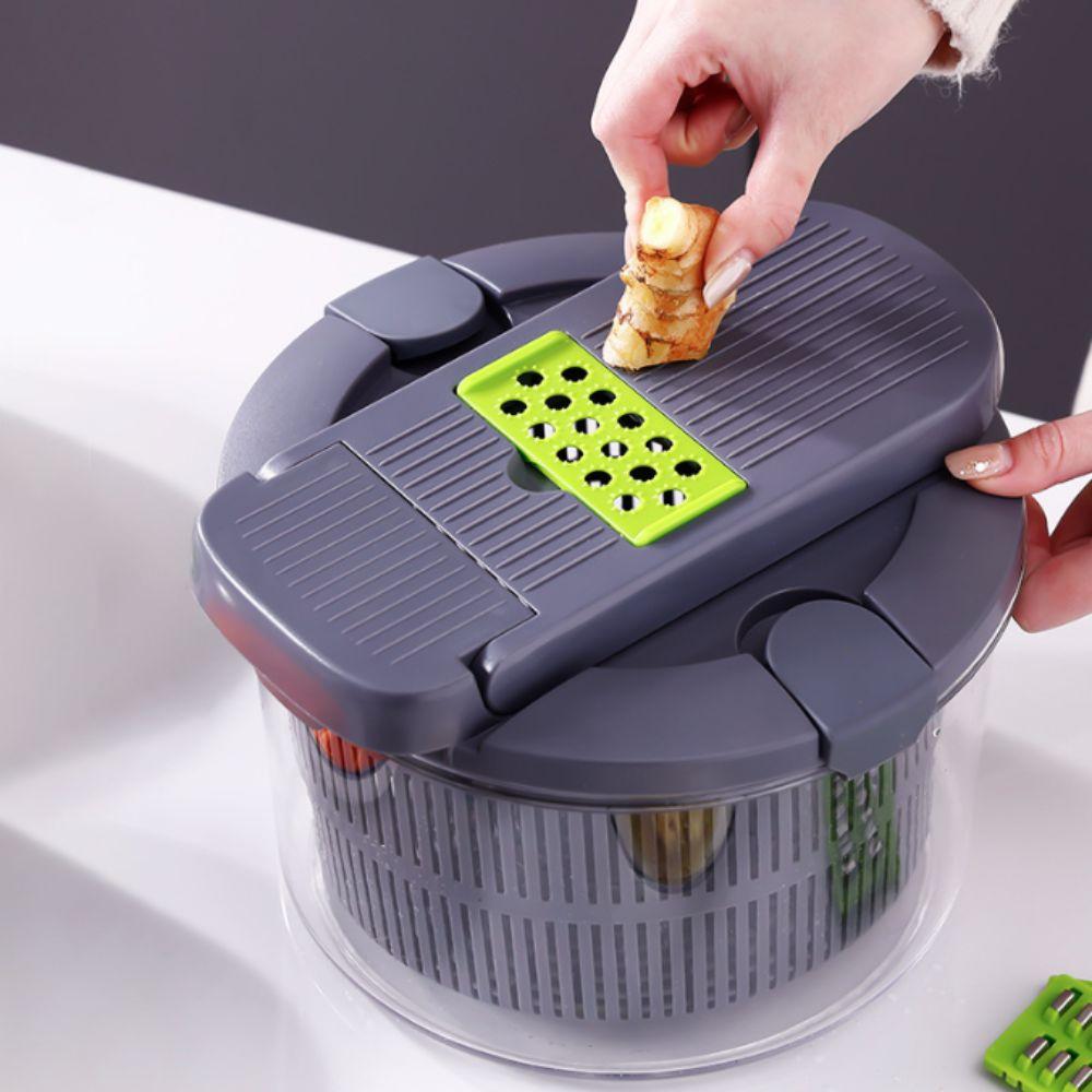 Manual Multi-functional Vegetable Dehydrator Set with Slicer Salad Spinner Vegetable Slicer Fruit