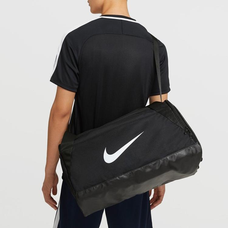 Nike Polyester Gym Bag, Camping Bag, One Shoulder Crossbody Handbag, Travel Bag Regular Unisex Black Casual CK0939-010