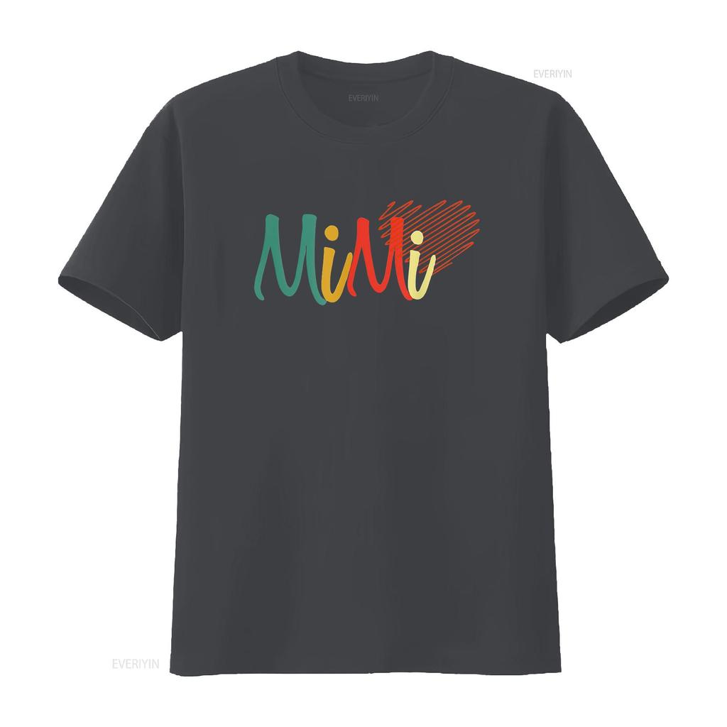 MiMi Heart Love Unique Women s T Shirt Cotton vintage Washed Stylish Unisex fashion graphic Top For Everyday Wear Breathable