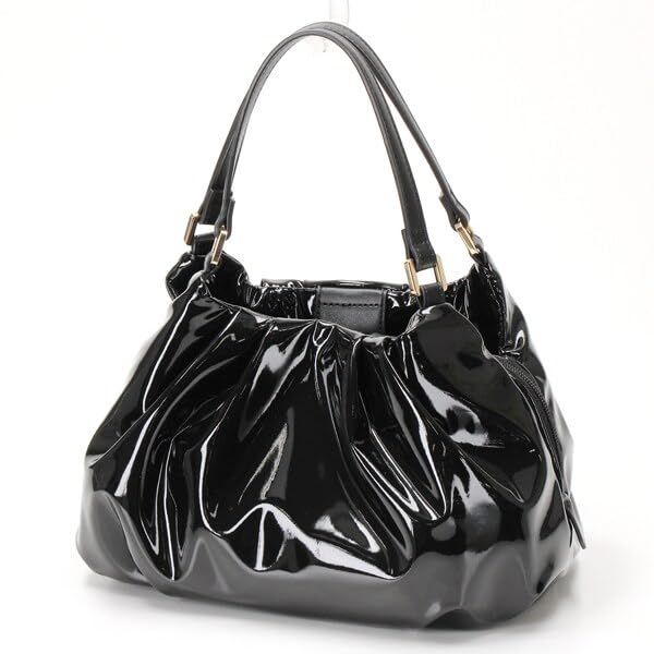 Labagagerie Weicher Emaille-Größe Elfenbein 2-Wege-Handtasche, S, B009401, (33)