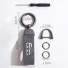 Toyozo Car Keychain, Suitable for Fiat, Key Ring, Car Keychain, Abrasion Resistant, Alloy, Short