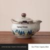 Heat-Resistant Ru Kiln Three-Part Gaiwan with Ice Crack Glaze