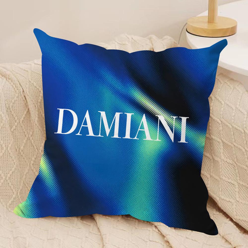 Italian Gorgeous D-Damiani Cushion Cover Silky Short Plush Double-Sided Printed Pillow Case for Sofa All Seasons Home Decor Gift
