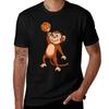 Basketball Monkey Tshirt Relaxed Fit Casual Short Sleeve Top Tshirt