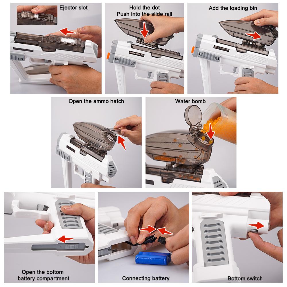 Starship Electric Gun Toy for Kids Adult, High-Speed Automatic, Rechargeable, Includes Goggles, CS Outdoor Games, Birthday Xmas