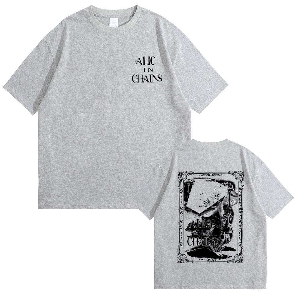 Rock Band Alice In Chains Graphic T Shirts Men Women Retro Gothic Punk T-shirts Men's Casual Harajuku Oversized Tees Streetwear