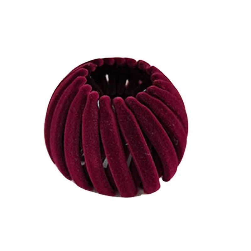 Velvet-textured Plush Feathered Bird Nest Holder Hair Curler Hairpin Hair Accessory