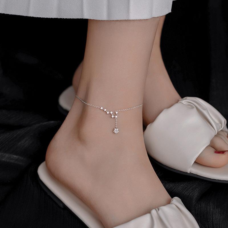 Big Dipper Anklet for Women Summer Elegant Light Luxury Niche Versatile Fairy Foot Jewelry