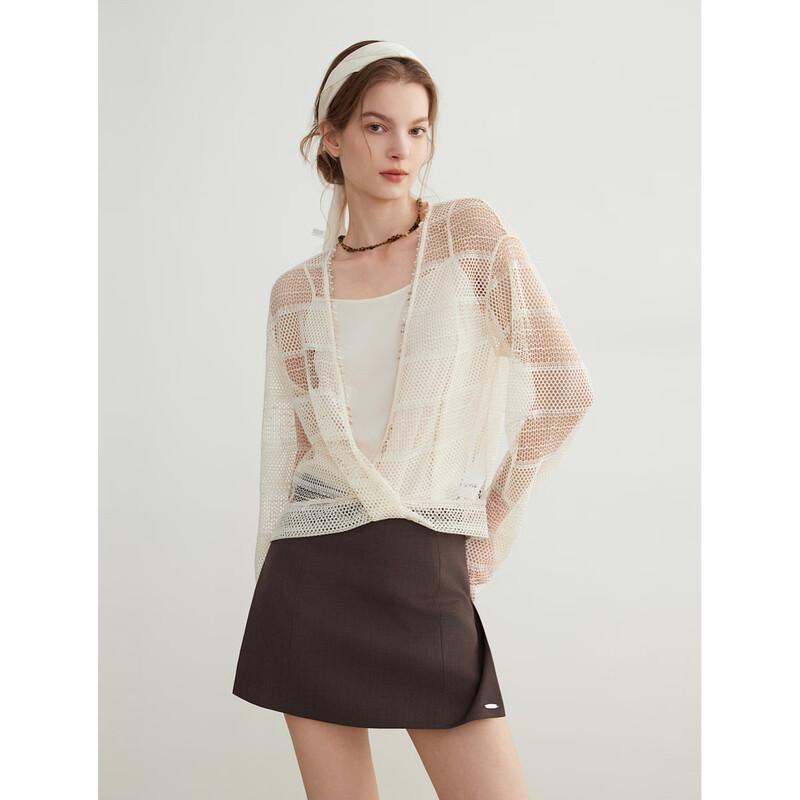 ELLE Twist Knot Hollow Out Cardigan & Camisole Two-Piece Set M