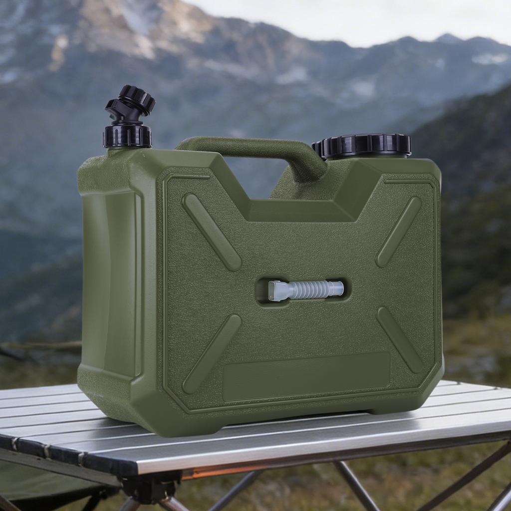12L Emergency Water Storage Tank with Spigot and Hand Sanitizer Bottle No Leakage Camping Bucket for Outdoor Hiking Picnic