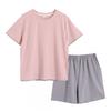 Couple Striped Short Sleeve Shorts Set Loungewear Casual Wear