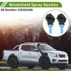 Front Windshield Nozzle for HOPESPANNER Jeep No.5303834AB Black Windshield Nozzle Wiper Washer Jet Plastic 1 Set