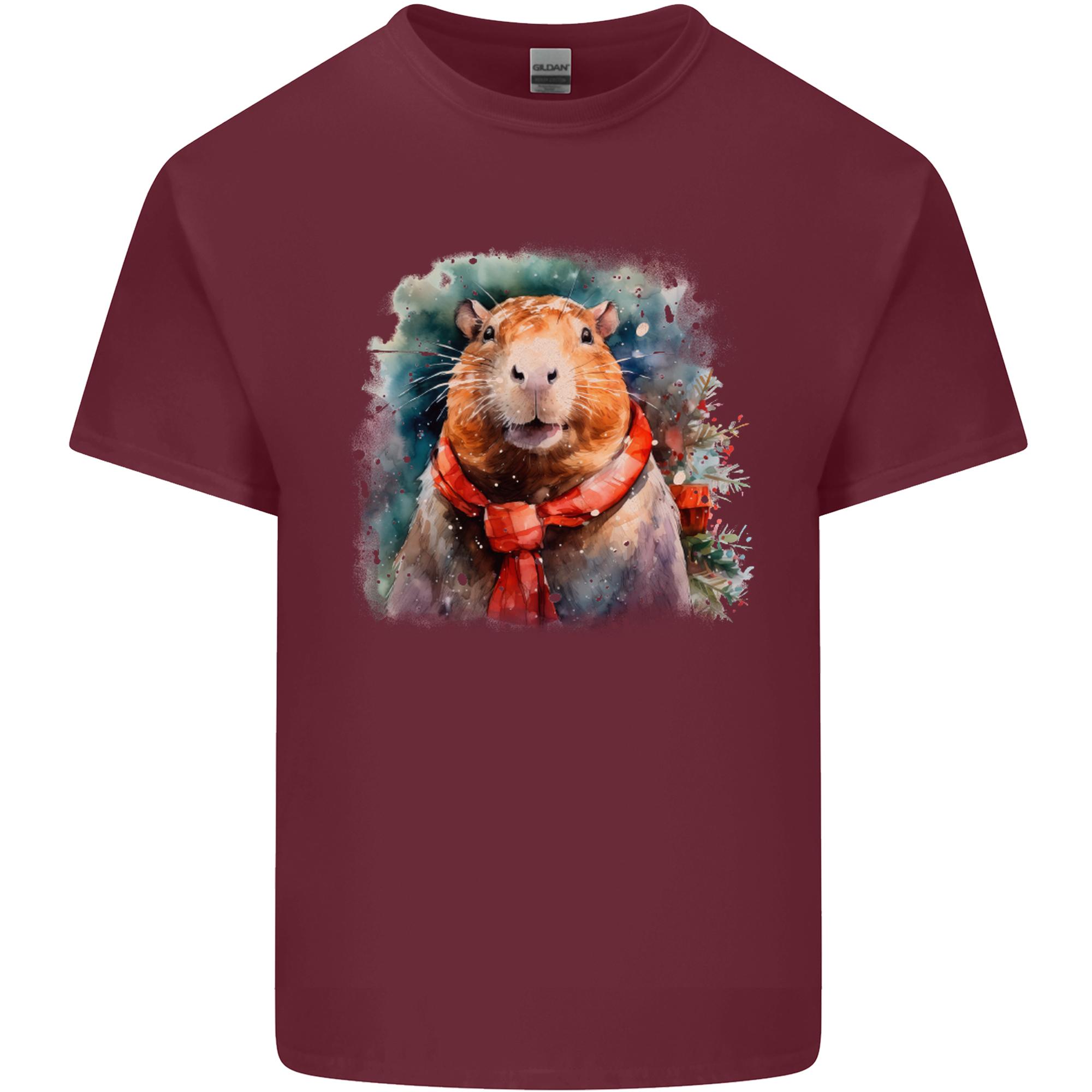 Winter Capybara Christmas Xmas Unisexs Light Cotton TShirt S