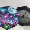 1pc Enchanted Night Garden with Butterflies and Moon Umbrella with Plastic Handle,Suitable for All Seasons Home Travel Outdoor UmbrellaDD1531