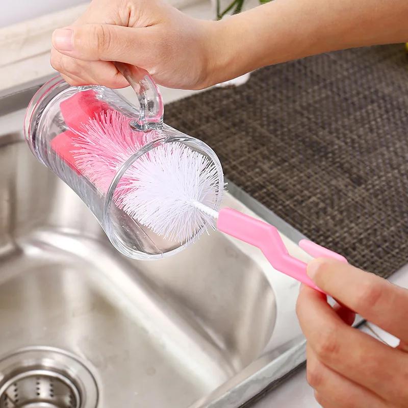 Xiaomi Multifunctional Baby Bottle Brush with Long Handle, Fine Hair Sponge Cleaning Brush, Household Dishwashing Cup Cleaning Tool Bab