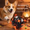 Halloween Dog Toy Balls Electric Interactive Built-In Bell Plush Toy Ball for Dogs Anti-Bite Chew Toys with Squeaker Pet Product