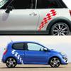 2PCS Car Side Body Door Stickers For Renault Clio RS R.S. MK2 3 4 Racing Flag Style Vinyl Decals Auto Decor Stickers Accessories