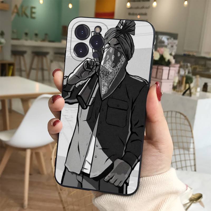 Indian Rapper Sidhu Moose Wala Phone Case Silicone Soft for iphone 14 13 12 11 Pro Mini XS MAX 8 7 6 Plus X XS XR Cover