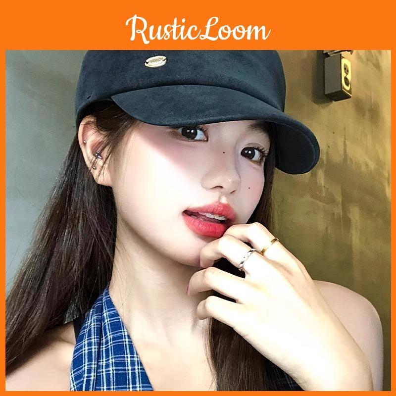 Flat Fashion Women Top Black Suede Beret Hat With Wide Brim And Style Geometric