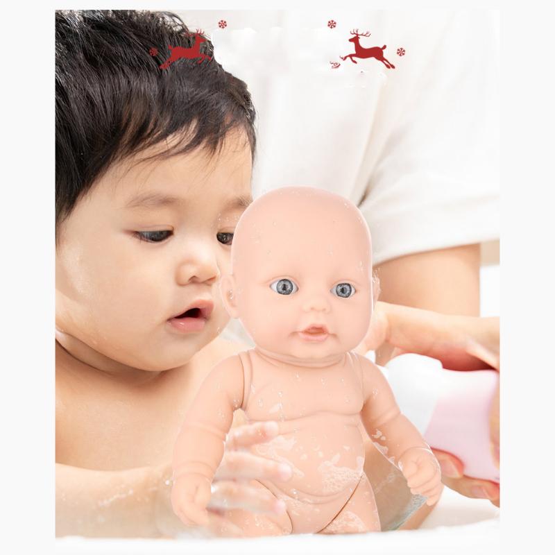 25CM Washable Lifelike Soft Hand-painted Simulation Baby Reborn Doll Children Accompany Play Doll
