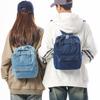 Zaino nuovo Mori denim lavato piccolo zaino da donna versatile retrò zaino scolastico per studenti zaino in tela per tempo libero e viaggi
